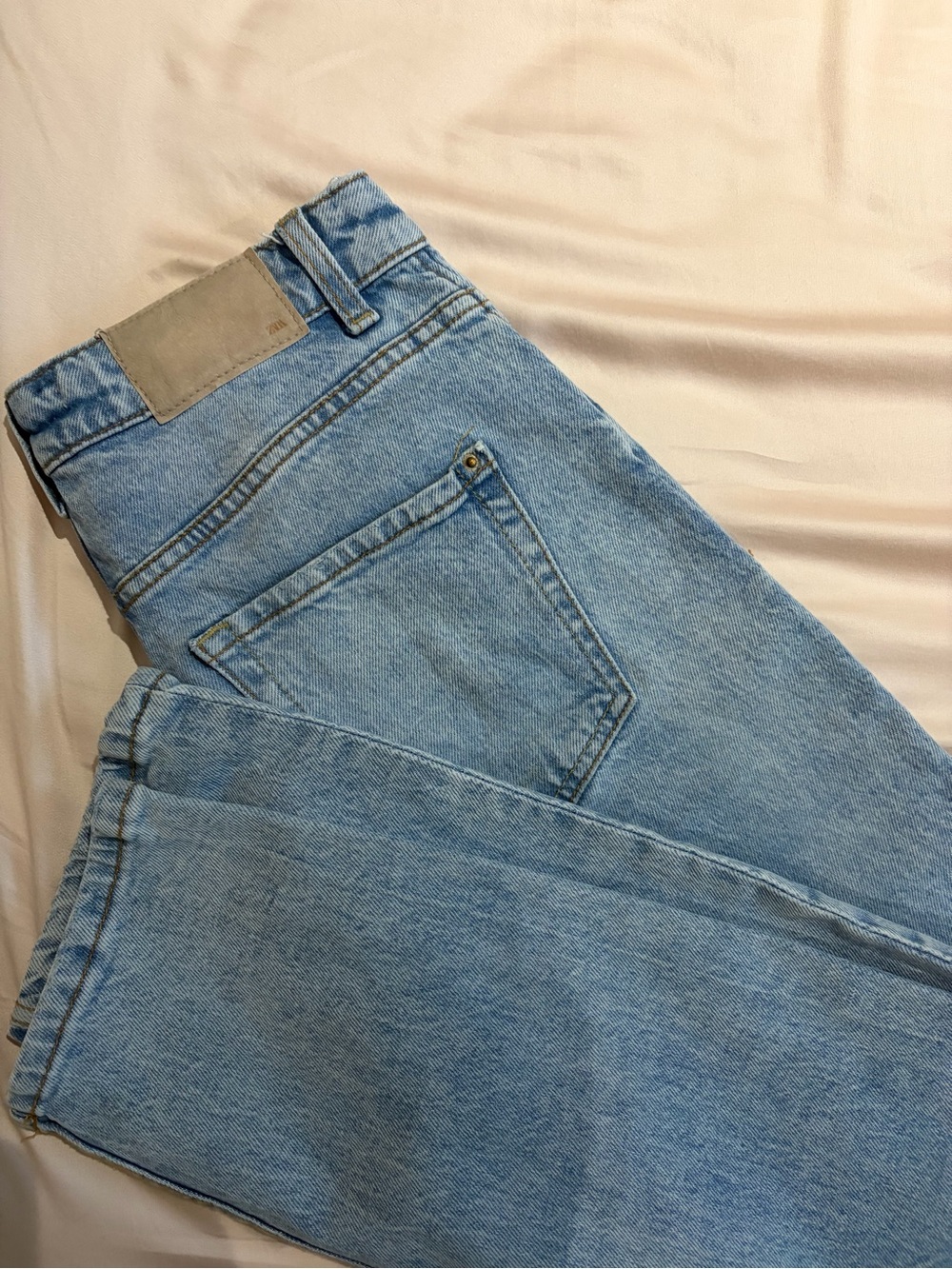 Zara Light Blue Straight Leg Women's Jeans